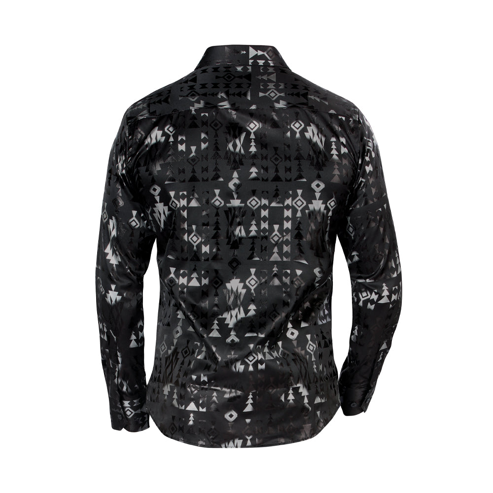 Camisa De Moda Manga Larga de Microfibra , Corte Modern Fit F