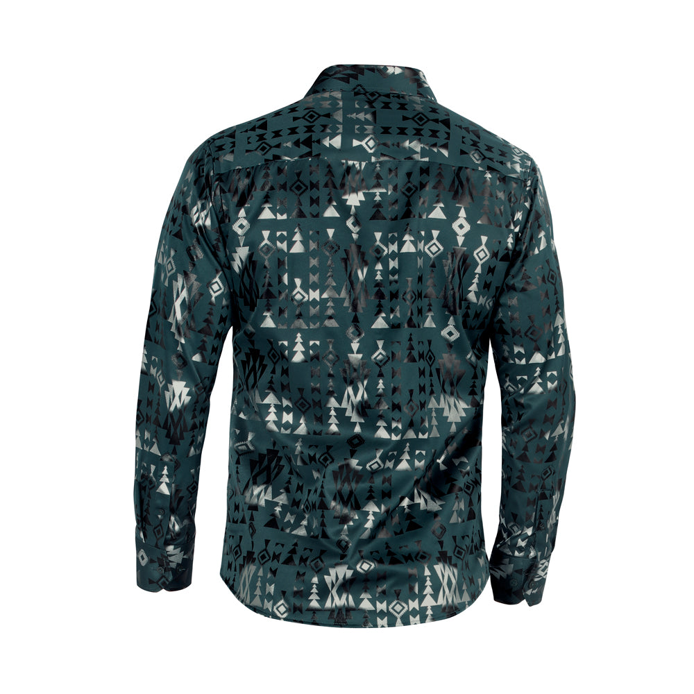Camisa De Moda Manga Larga de Microfibra , Corte Modern Fit F