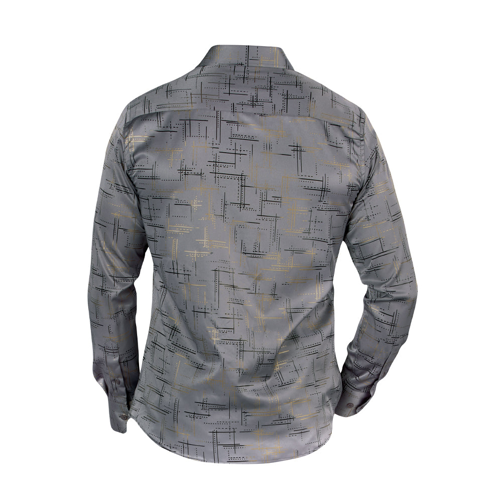 Camisa De Moda Manga Larga de Microfibra , Corte Modern Fit EM