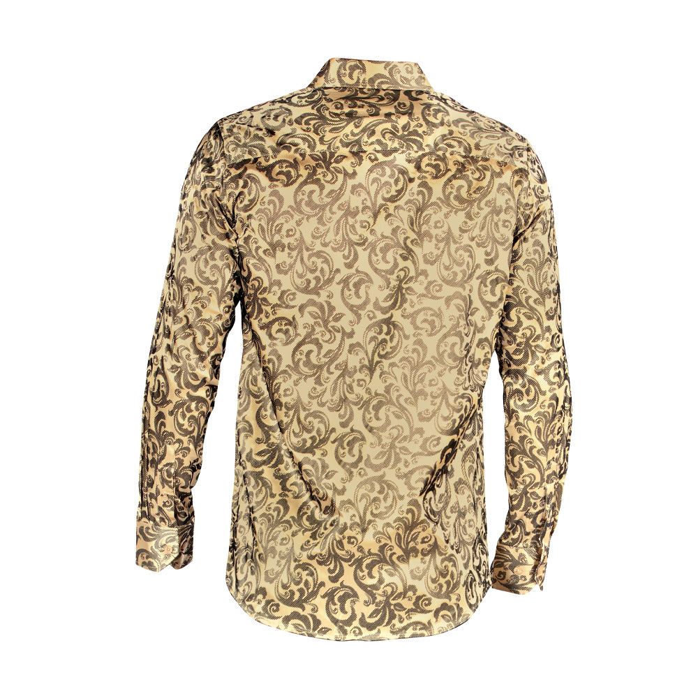 Camisa De Moda Manga Larga de Microfibra , Corte Modern Fit D