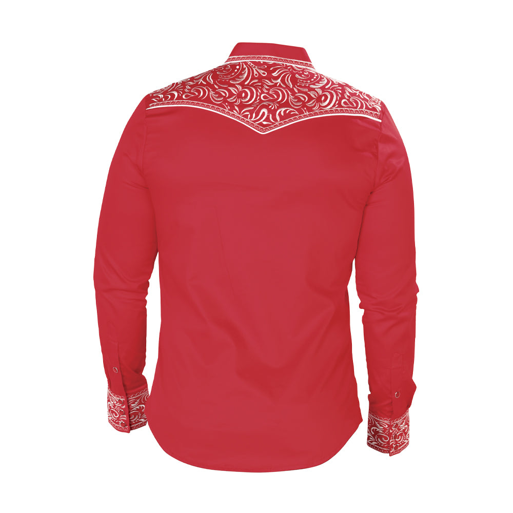 Camisa Bordada Caballero , 100% algodon, Boton de broche F
