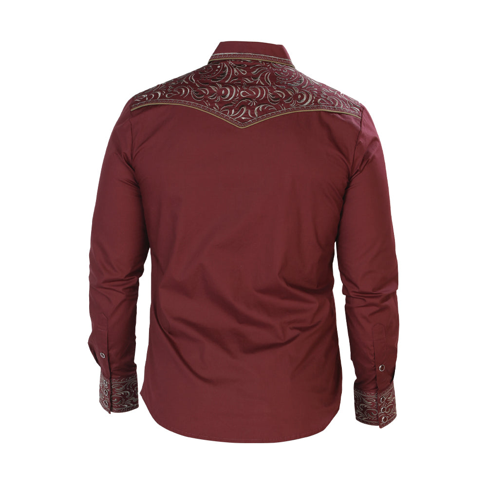Camisa Bordada Caballero , 100% algodon, Boton de broche F