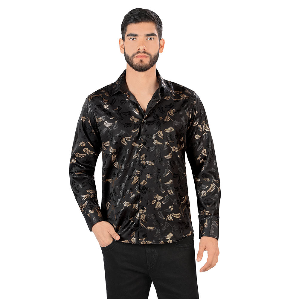 Camisa De Moda Manga Larga de Microfibra , Corte Modern Fit O