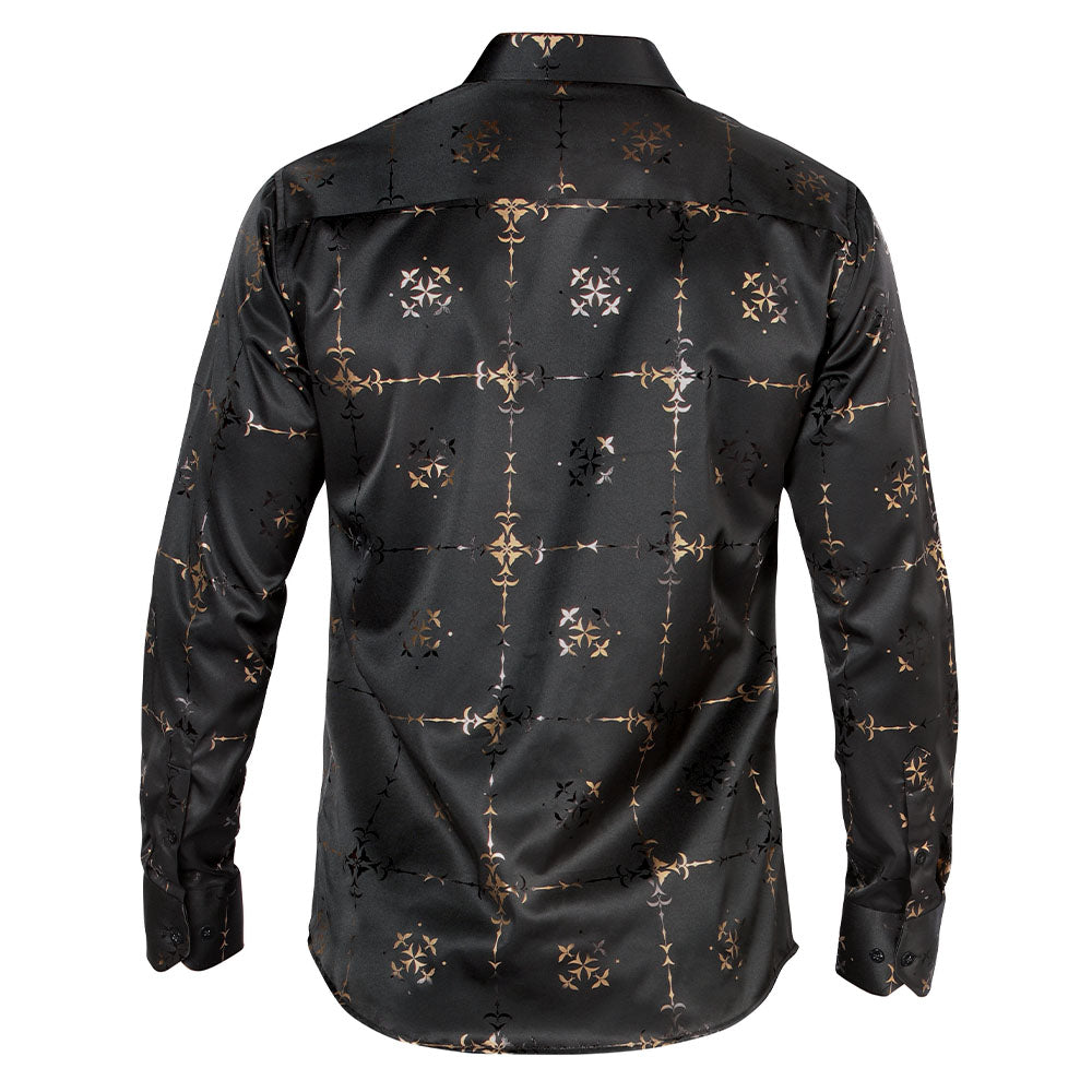 Camisa De Moda Manga Larga de Microfibra , Corte Modern Fit I