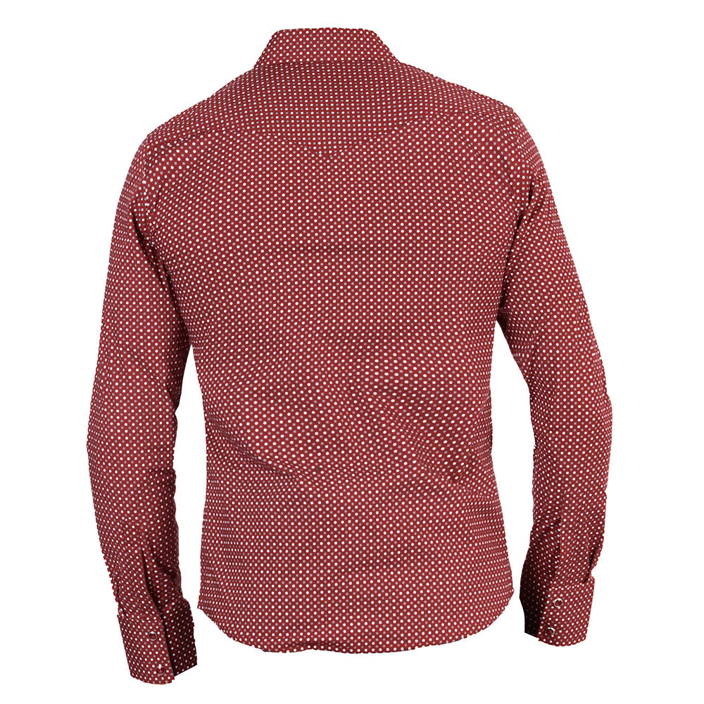 Camisa De Moda Manga Larga de Microfibra , Corte Modern Fit L