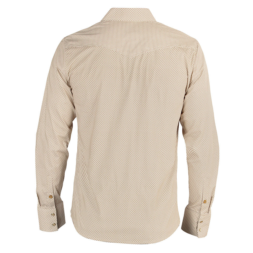 Camisa De Moda Manga Larga de Microfibra , Corte Modern Fit P