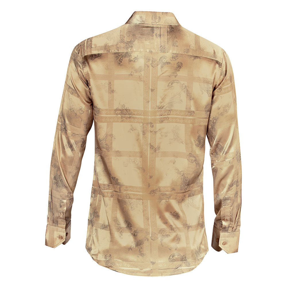 Camisa De Moda Manga Larga de Microfibra , Corte Modern Fit K