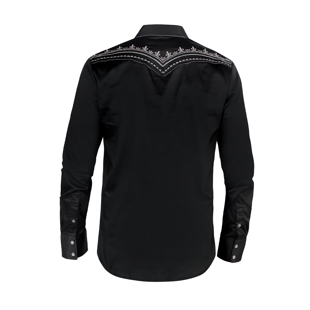 Camisa Bordada Caballero , 100% algodon, Boton de broche B