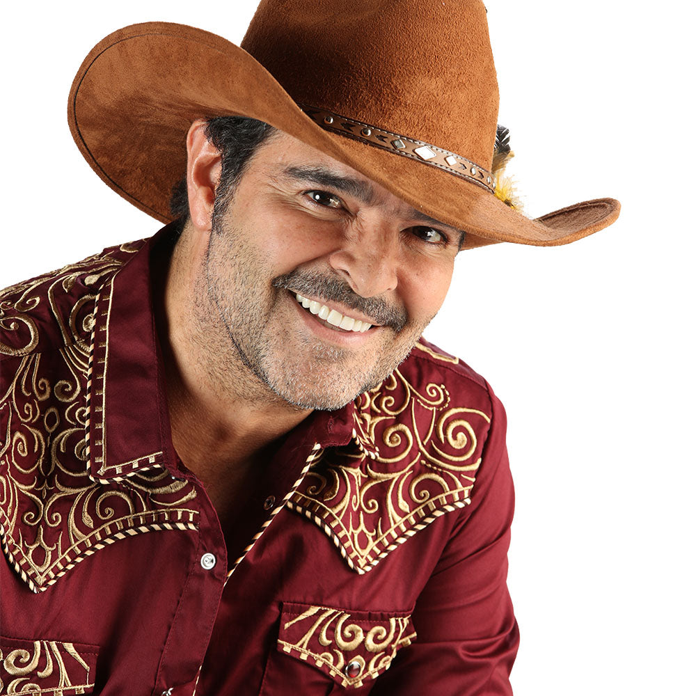 Camisa Bordada Caballero , 100% algodon, Boton de broche modelo-3542