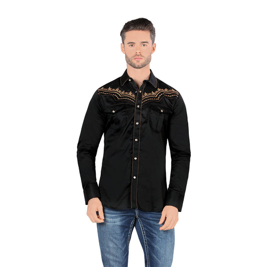 Camisa Bordada Caballero , 100% algodon, Boton de broche